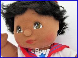 Mattel MY Child Doll African American Girl Black Hair red-white-blue outfit 1985