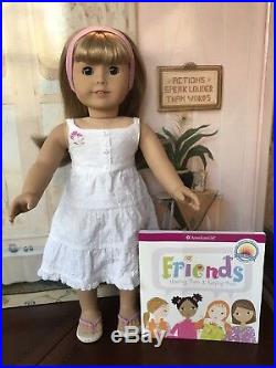 Mint, Collector Owned, American Girl Doll Gwen. Book And Complete Meet Outfit