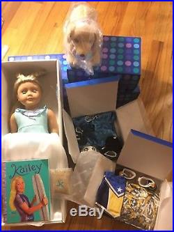 NEW- American Girl DOLL KAILEY, GOTY 2003 RETIRED, & 2 OUTFITS & SANDY the Dog