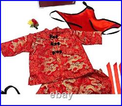 NEW American Girl Doll Ivy CHINESE NEW YEAR OUTFIT Barrette Ribbons Shoes BOX