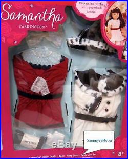 NEW American Girl Samantha Doll Gift Set Exclusive Retired Holiday Outfits NRFB
