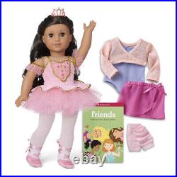 NEW American Girl Sparkling Ballerina Doll & Outfit Set Black Hair Doll