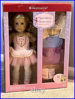 NEW! American Girl Sparkling Ballerina Doll SET & Practice Outfit NIB Sealed