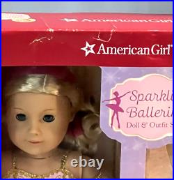 NEW! American Girl Sparkling Ballerina Doll SET & Practice Outfit NIB Sealed