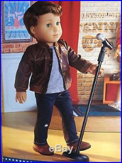 NEW IN BOXES American Girl LOGAN EVERETT 18 Tall Doll + Band PERFORMANCE OUTFIT