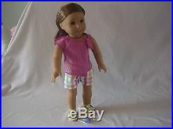 NEW KANANI AMERICAN GIRL DOLL LONG BROWN HAIR GREEN EYES With NEW AG OUTFIT CUTE
