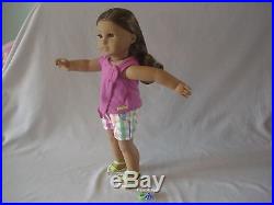 NEW KANANI AMERICAN GIRL DOLL LONG BROWN HAIR GREEN EYES With NEW AG OUTFIT CUTE