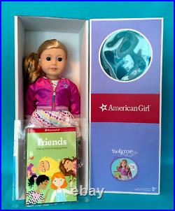 NIBTruly Me Doll #78 Curly Blond Hair Green Eyes Light Skin withBook