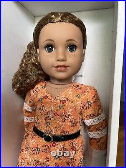 NIB American Girl 18 Doll Evette Medium Skin Curly Carmel Hair Gray Eyes WBU