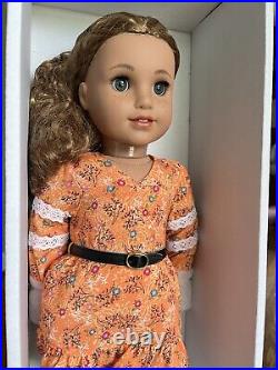 NIB American Girl 18 Doll Evette Medium Skin Curly Carmel Hair Gray Eyes WBU