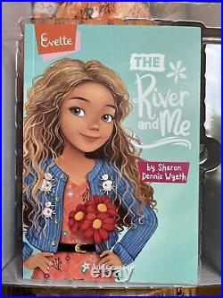 NIB American Girl 18 Doll Evette Medium Skin Curly Carmel Hair Gray Eyes WBU