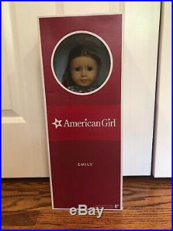 New! American Girl Emily Retired Doll NIB With Outfit Headband Book Accessories