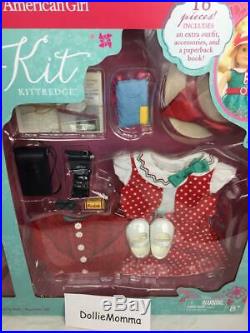 New American Girl Kit DollReporter OutfitAccessoriesDeluxe Gift Box SetHat