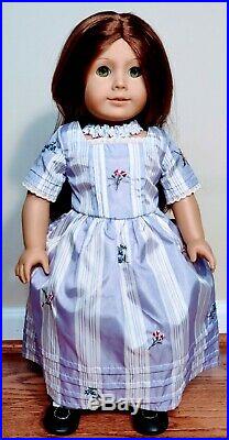 Nice! Retired American Girl Doll Felicity and Meet Outfit + Colonial Chair
