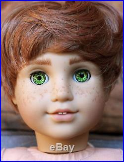 OOAK Custom American Girl BOY Doll Red Headed Freckled Green Eyes New TM Outfit