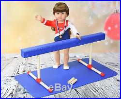 Patriotic Gym Set for American Doll withmats, bags, outfit, backpack, grips&medals