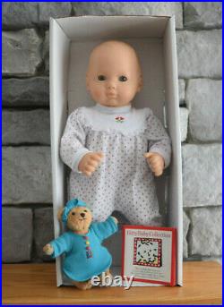 Pleasant American Girl Bitty Baby Doll and Her Teddy Bear! With 2 Extra Outfits