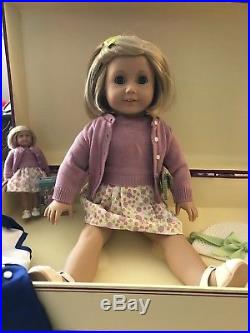 Pleasant Co American Girl Kit 18 Doll Set with trunk outfits plus. Mint New