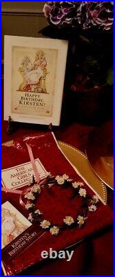 Pleasant Company 1989 Kirsten Birthday Outfit Dress Wreath & 1st Edition Book
