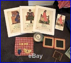 Pleasant Company Addy Doll Lot Needlework Satchel School Outfit American Girl