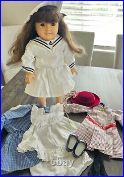 Pleasant Company American Girl 18 Doll Samantha Brown Hair Eyes Tan Body outfit