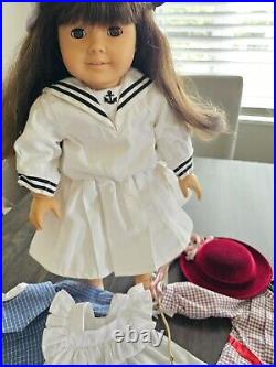 Pleasant Company American Girl 18 Doll Samantha Brown Hair Eyes Tan Body outfit