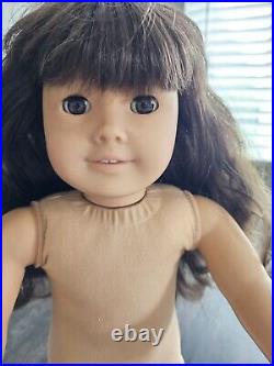 Pleasant Company American Girl 18 Doll Samantha Brown Hair Eyes Tan Body outfit