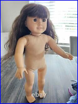 Pleasant Company American Girl 18 Doll Samantha Brown Hair Eyes Tan Body outfit