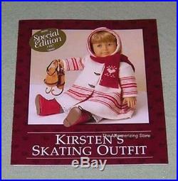 Pleasant Company American Girl 1997 Limited Edition KIRSTEN's SKATING OUTFIT MIB