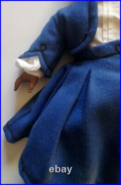 Pleasant Company American Girl Addy Walker in blue wool school outfit withpin