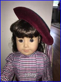 Pleasant Company / American Girl Doll Samantha Meet Outfit Book Brooch Hat Purse