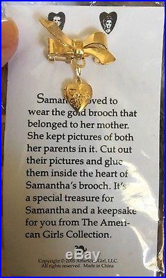 Pleasant Company / American Girl Doll Samantha Meet Outfit Book Brooch Hat Purse