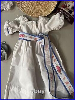Pleasant Company American Girl FELICITY SUMMER OUTFIT BONNET DRESS SHOES RETIRED