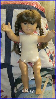 Pleasant Company American Girl White Body Molly In Meet Outfit with Glasses
