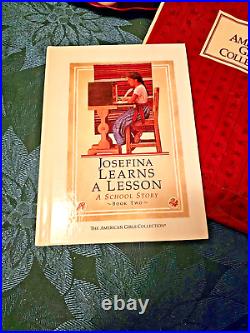 Pleasant Company Josefina School Outfit w Garment Bag Theater & Learns a Lesson