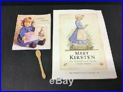 Pleasant Company Kirsten Larson American Girl doll with Books Outfits and stand