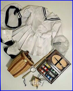 Pleasant Company White Body American Girl 1986 Samantha with Meet Outfit, Extras