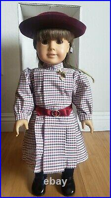 Pleasant Company White Body Samantha Meet Outfit American Girl Doll Hat, Locket