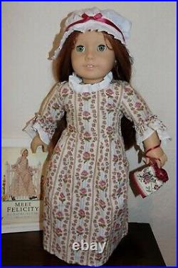 Pre Mattel Pleasant Company Felicity American Girl Doll with Meet Outfit +++