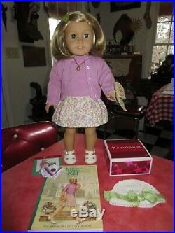 Pretty American Girl Kit Doll in Orig. Meet Outfit + Access. & Book Clean, EC