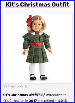 RARE RETIRED American Girl KIT'S CHRISTMAS OUTFIT New NEVER REMOVED FROM BOX