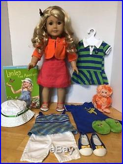 RETIRED American Girl Doll LANIE Lot 4 Outfits Clothes+ RARE Orangutan