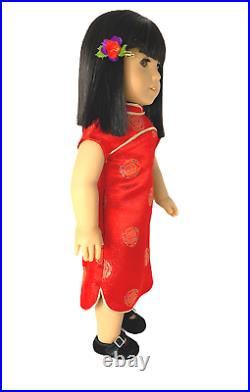 Rare 1st Ed 2008 American Girl Ivy Ling Asian-American New Years Outfit Plus EUC