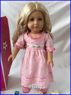 Retired 18 American Girl Doll Caroline Abbott in Meet Outfit with Extra Outfits