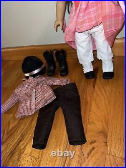 Retired 18 American Girl Doll Marie Grace In Meet Outfit With Riding Outfit
