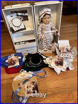 Retired American Girl Doll Felicity Merriman Outfits Trunk Accessories EUC