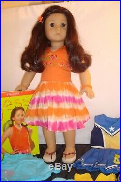 Retired American Girl Doll Jess Meet Outfit Cheerleaders Outfit Plus 2 extra Lot
