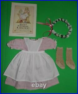Retired Pleasant Company Kirsten Birthday Outfit American Girl Dress Wreath MORE