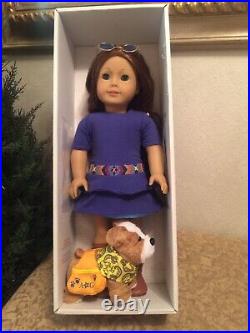 SAIGE American Girl Doll 2013 Original Outfit, Accessories, Meatloaf Dog Box
