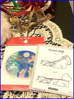 Vintage American Girl CHRISTMAS Tree, Holiday Outfit & Pet Dog Sleigh Gift Set